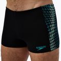Pánske plavky boxerky Speedo Endurance+ Tech Panel Aquashort black/turquoise gem 5