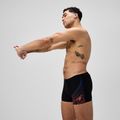 Pánske plavky boxerky Speedo Medley Logo Aquashort black/neon coral 4
