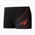 Detské plavecké boxerky Speedo Medley Logo Aquashort anthracite/neon coral 3