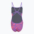 Dámske jednodielne plavky Speedo FL Printed Web Back coral cluster/indigo glow 2