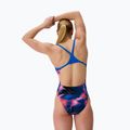 Dámske jednodielne plavky Speedo FL Printed Turnback electro static/lagoon blue 2
