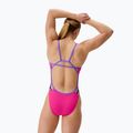 Dámske jednodielne plavky Speedo FL Solid Tri Back flare pink/indigo glow 2