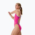 Dámske jednodielne plavky Speedo FL Solid Tri Back flare pink/indigo glow 3