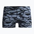 Pánske plavecké boxerky Speedo Print Beachstar Square Leg Anthracite/Coin Grey 5