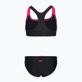 Detské dvojdielne plavky Speedo Medley Logo Racerback 2pc anthracite/pink 2