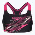 Detské dvojdielne plavky Speedo Medley Logo Racerback 2pc anthracite/pink 3