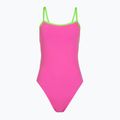 Dámske jednodielne plavky Speedo Solid Tri neon flamingo