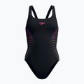 Dámske jednodielne plavky Speedo Placement Muscleback anthracite/clover 6