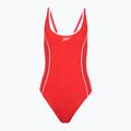 Dámske jednodielne plavky Speedo Texture Bound Scoop High Risk Red/Bright White