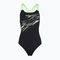 Dámske jednodielne plavky Speedo Medley Logo Medalist anthracite/clover