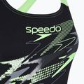 Dámske jednodielne plavky Speedo Medley Logo Medalist anthracite/clover 3