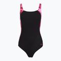 Dámske jednodielne plavky Speedo Shaping LunaLustre Printed anthracite/ruby