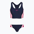 Dámske jednodielne plavky Speedo Colourblock Splice 2.0 peacoat/pink