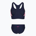 Dámske jednodielne plavky Speedo Colourblock Splice 2.0 peacoat/pink 2