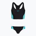 Dámske jednodielne plavky Speedo Colourblock Splice 2.0 anthracite/mayanblue