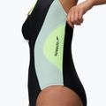 Dámske jednodielne plavky Speedo Ocean Flex Zip black/pale clover 5