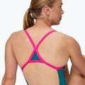 Dámske jednodielne plavky Speedo Solid Turnback peacock 4