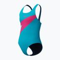 Detské jednodielne plavky Speedo Hyperboom Butterfly Back Mayan Blue/Margarita Pink 3
