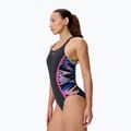 Dámske jednodielne plavky Speedo Hyperboom Splice Muscleback anthracite/margarita pink 3