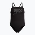 Detské jednodielne plavky Speedo Endurance+ Logo Thinstrap anthracite