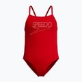 Detské jednodielne plavky Speedo Endurance+ Logo Thinstrap high risk red