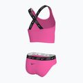 Detské dvojdielne plavky Nike Logo Tape Crossback Midkini hyper pink 2