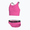 Detské dvojdielne plavky Nike Logo Tape Crossback Midkini hyper pink 3