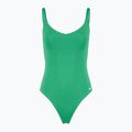 Dámske jednodielne plavky Nike Essential V-Neck stadium green