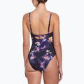 Nike Floral Blur V-Neck dámske jednodielne plavky čierne 3