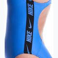 Dámske jednodielne plavky Nike Logo Tape Fastback blue crystal 5
