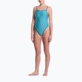 Dámske jednodielne plavky Nike Ocean Bound Ripple Texture Square Neck bleached turquoise 2