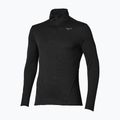 Pánske bežecké tričko longsleeve Mizuno Tech Thermal Charge Breath Thermo Half Zip Long Sleeve Tee black