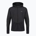 Pánska bežecká bunda Mizuno Active Warmalite Hybrid Full Zip Hooded Long Sleeve Top black