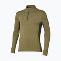 Pánska bežecká mikina Mizuno Active Warmalite Half Zip Long Sleeve Top martini olive