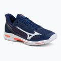 Pánske tenisové topánky Mizuno Wave Exceed Tour 7 CC beacon blue/white/lava orange