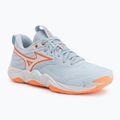 Dámske volejbalové topánky Mizuno Wave Momentum Elite blue finch/white/lava orange