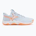 Dámske volejbalové topánky Mizuno Wave Momentum Elite blue finch/white/lava orange 2