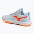 Dámske volejbalové topánky Mizuno Wave Momentum Elite blue finch/white/lava orange 3