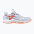 Dámske volejbalové topánky Mizuno Wave Momentum Pro blue finch/lava orange/flamingo coral