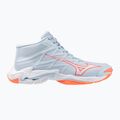 Dámske volejbalové topánky Mizuno Wave Lightning Elite Mid blue finch/whitelava orange