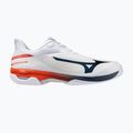 Pánske tenisové topánky Mizuno Wave Exceed Court AC white/insignia blue/orange