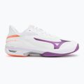 Dámske tenisové topánky Mizuno Wave Exceed Court AC white/dahlia/lava orange 2
