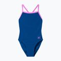 Dámske jednodielne plavky Speedo Solid Turnback denim teal 6