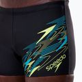 Pánske plavecké boxerky Speedo Medley Logo Aquashort anthracite/hyper teal 6