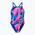 Dámske jednodielne plavky Speedo FL Printed Turnback brushy glitch/hope 6