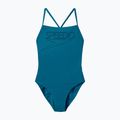 Dámsky jednodielny plavkový úbor Speedo Endurance+ Logo Thin Strap teal abyss