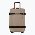 Cestovný kufor American Tourister Urban Track Duffle s kolieskami 55 l béžový / oranžový
