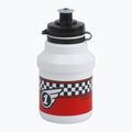 Cyklistická fľaša Polisport Race 350 ml Junior + košík biela/červená 2