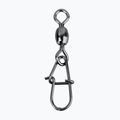 SavageGear Eggsnap Swivel 10-dielny otočný závit s bezpečnostným kolíkom strieborná 54915