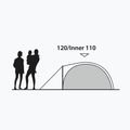 Kempingový stan pre 2 osoby Outwell Cloud 2 green/gray 12